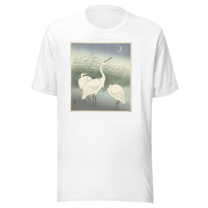 Herons in shallow water by Ohara Koson T-Shirt