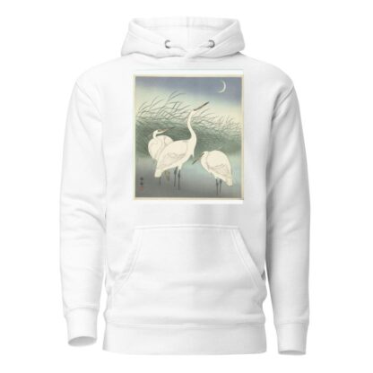 Herons in shallow water by Ohara Koson Hoodie