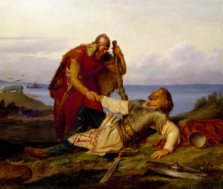 Hjalmar Parting From Orvar Odd After The Fight on Samsö by Mårten Eskil Winge