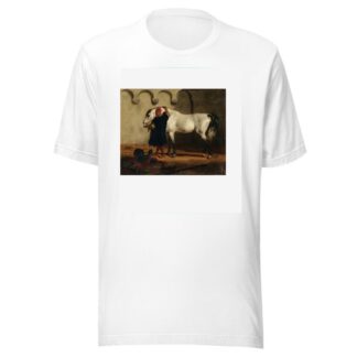 Horse In The Stable by Louis-Théodore Devilly T-Shirt