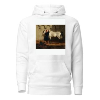 Horse In The Stable by Louis-Théodore Devilly Hoodie