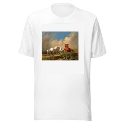 Horses Balking At Approaching Storm by Johann Rudolf Koller T-Shirt