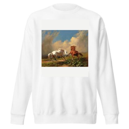 Horses Balking At Approaching Storm by Johann Rudolf Koller Sweatshirt