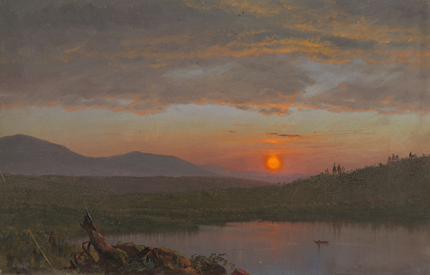 Hudson Valley, New York at Sunset by Frederic Edwin Church