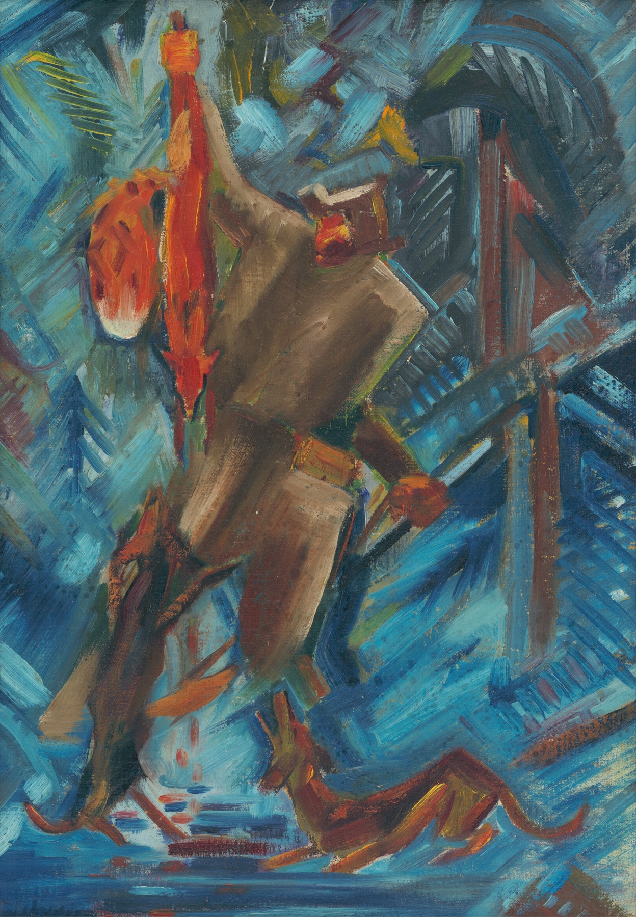 Hunter with a Fox in His Hand by Arnold Peter Weisz-Kubínčan