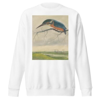 IJsvogel op een tak in een weidelandschap by Frans Everbag Sweatshirt