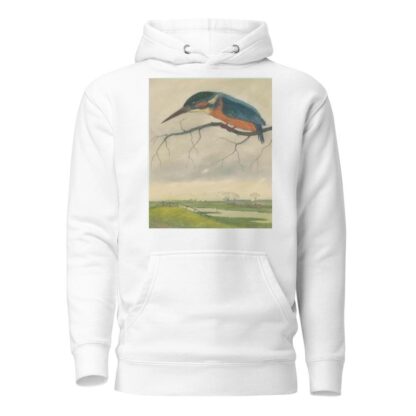 IJsvogel op een tak in een weidelandschap by Frans Everbag Hoodie