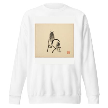 Illustrated book of horses Pl.08 by Tsurusawa Tansaku Sweatshirt