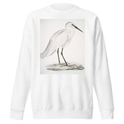 Indian white Heron, Ardea orientalis. by John Edward Gray Sweatshirt