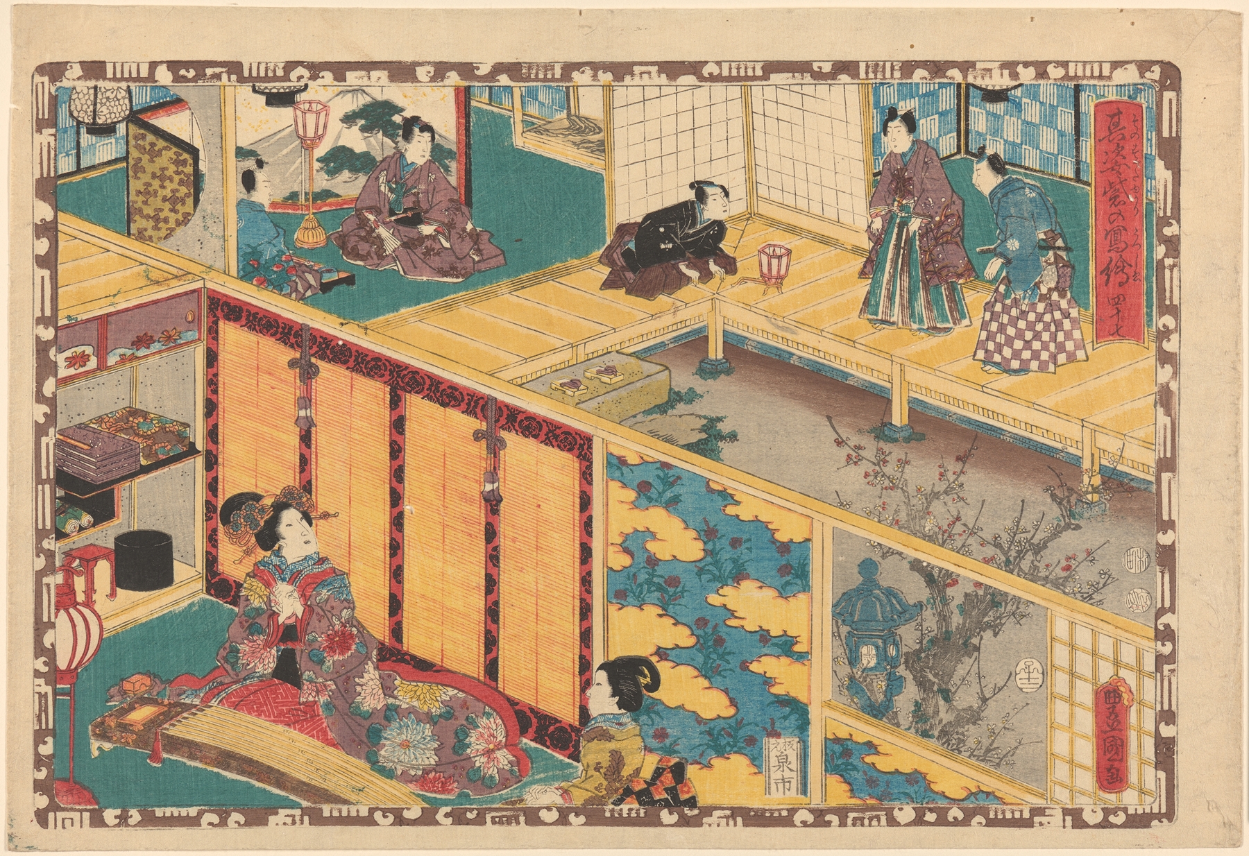 Interior of Daimyo Palace by Toyokuni Utagawa
