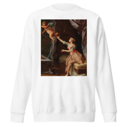 Interior with a woman and Amor flying away by French School Sweatshirt