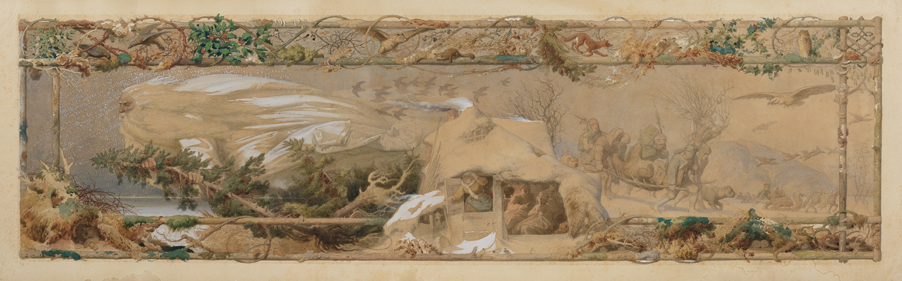 Jahreszeitenzyklus; Der Winter by Adolf Schrödter