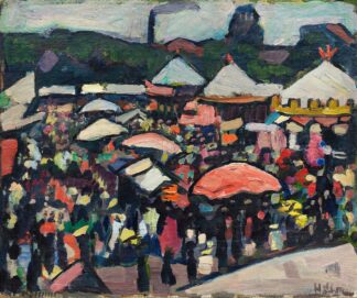 Jahrmarkt am Kesselbrink in Bielefeld by Hermann Stenner