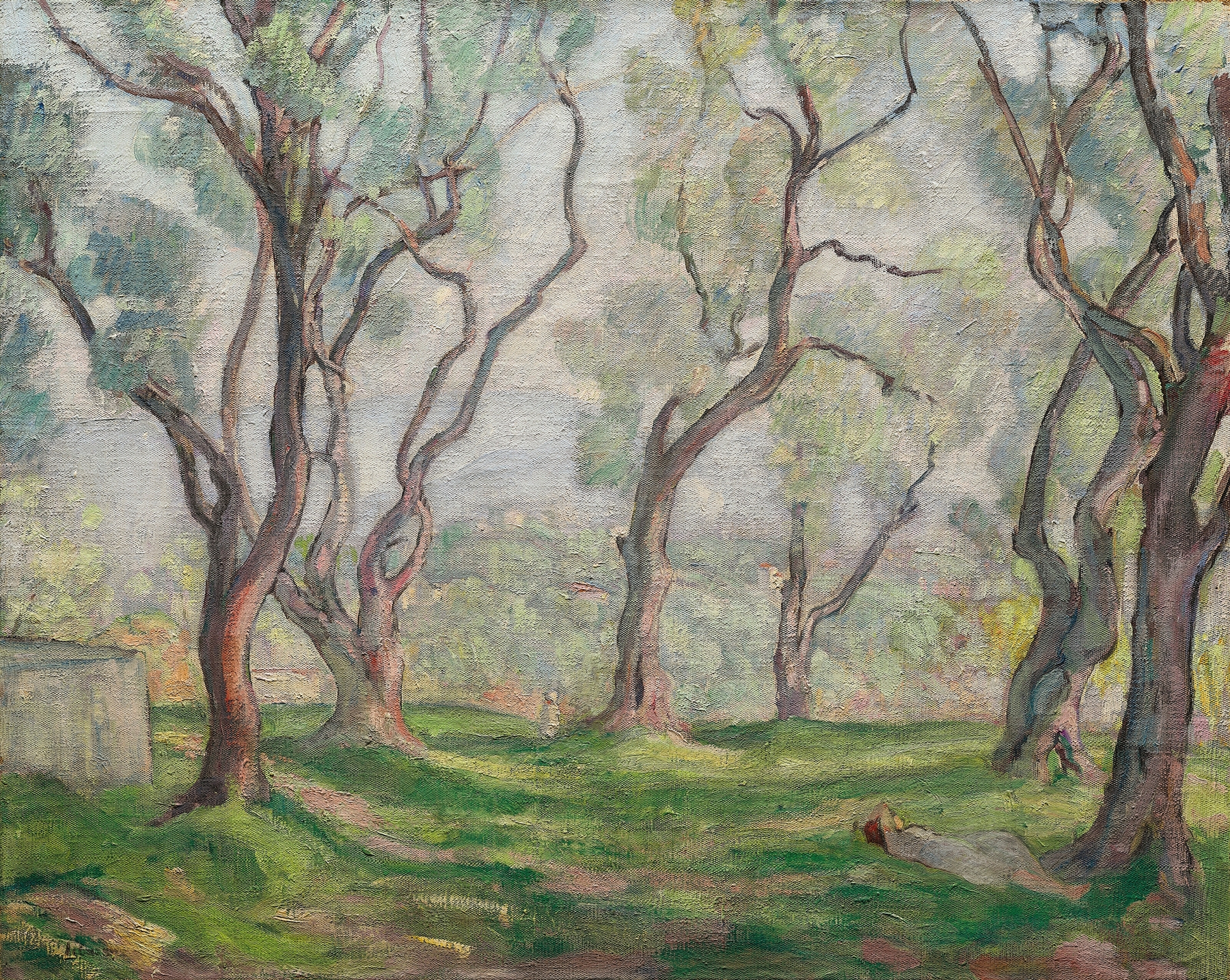Jeune fille endormie sous les arbres by Henri Lebasque
