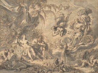 Juno on Her Chariot VIsiting a Young Woman and a Rivergod by Richard van Orley