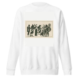 Jupiter, about to give birth to Minerva, is attended by two Eileithyias by A. Rey Sweatshirt