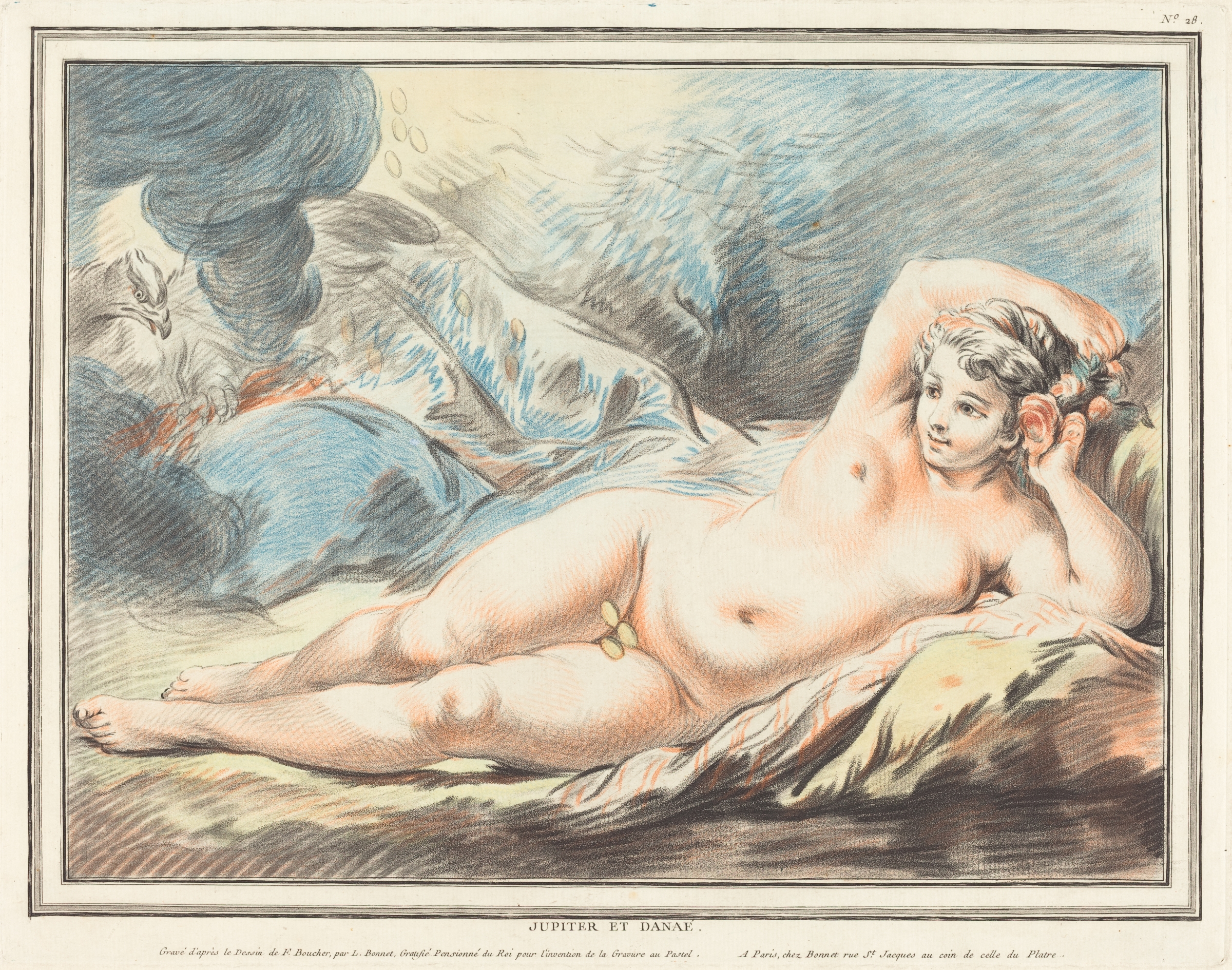 Jupiter and Danaë by Louis-Marin Bonnet