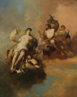 Jupiter, Hera And Venus by Mattheus Terwesten