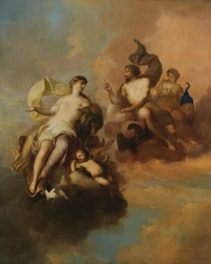 Jupiter, Hera And Venus by Mattheus Terwesten