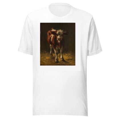 Kälbchen im Stall by Richard Voltz T-Shirt