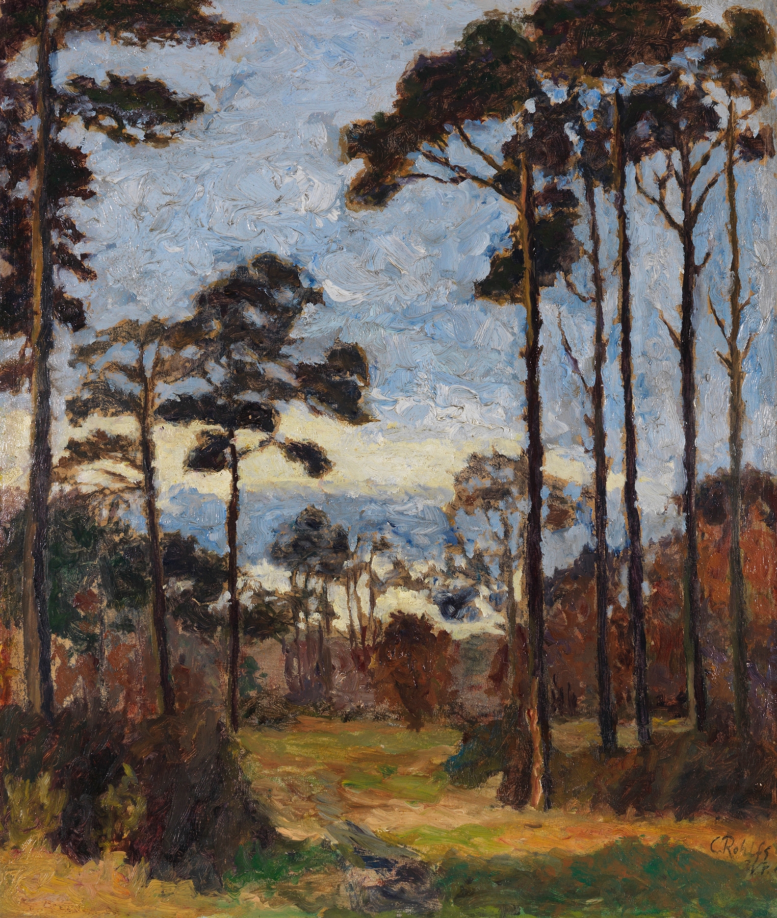 Kiefern auf dem Ettersberg by Christian Rohlfs