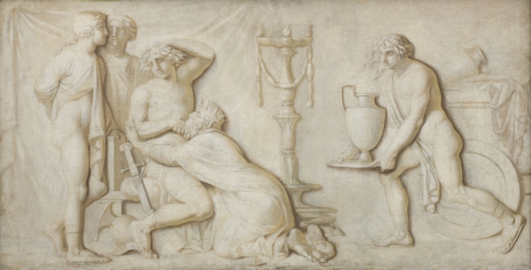 King Priam Pleading with Achilles for the Corpse of Hector by Nicolai Abildgaard
