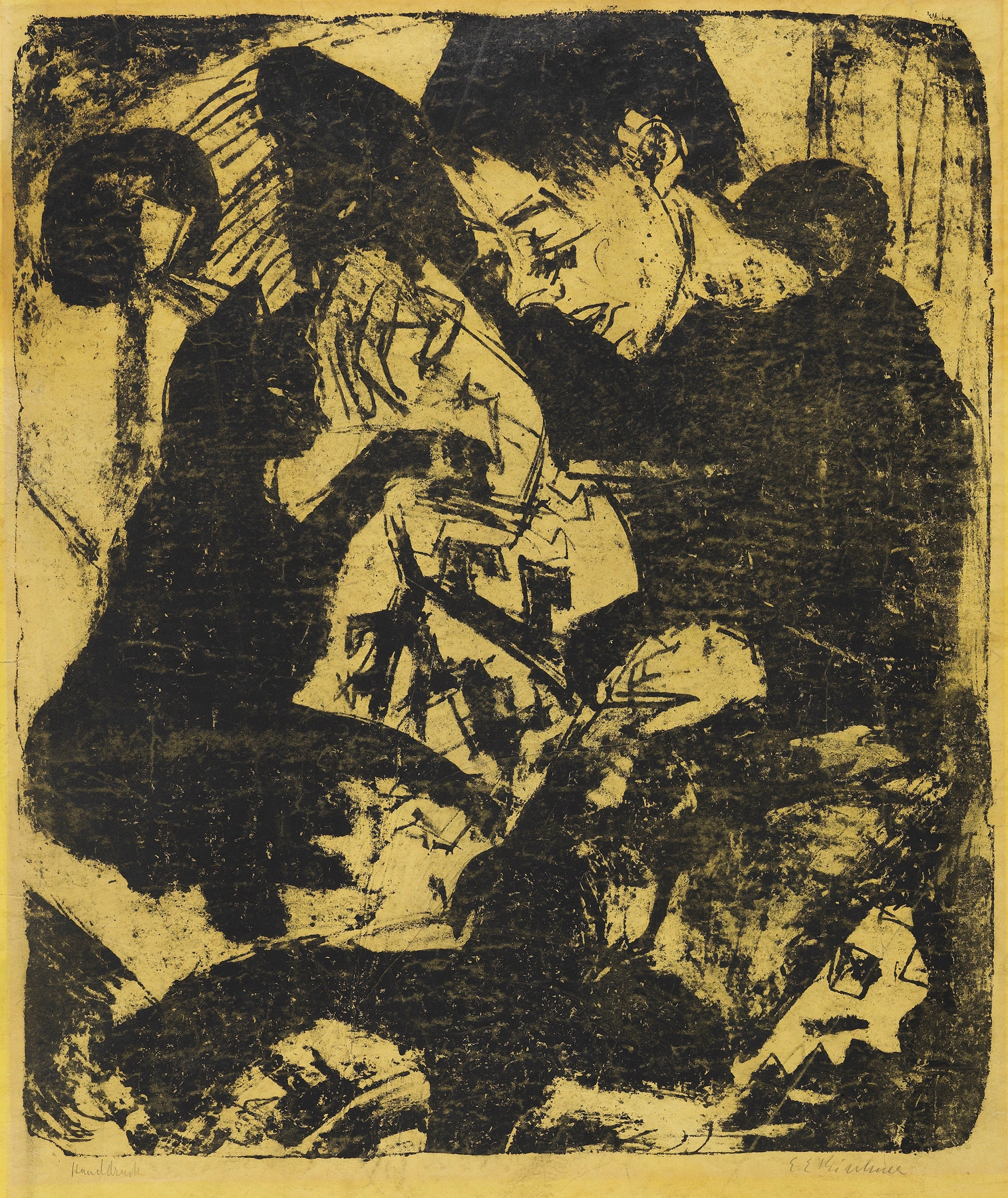 Knabe mit Katze by Ernst Ludwig Kirchner
