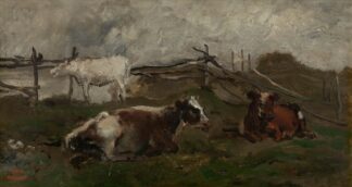 Koeien in de weide by Charles François Daubigny