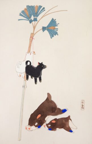 Kyosen’s Collected Illustrations of Japanese Toys Pl.002 by Kawasaki Kyosen