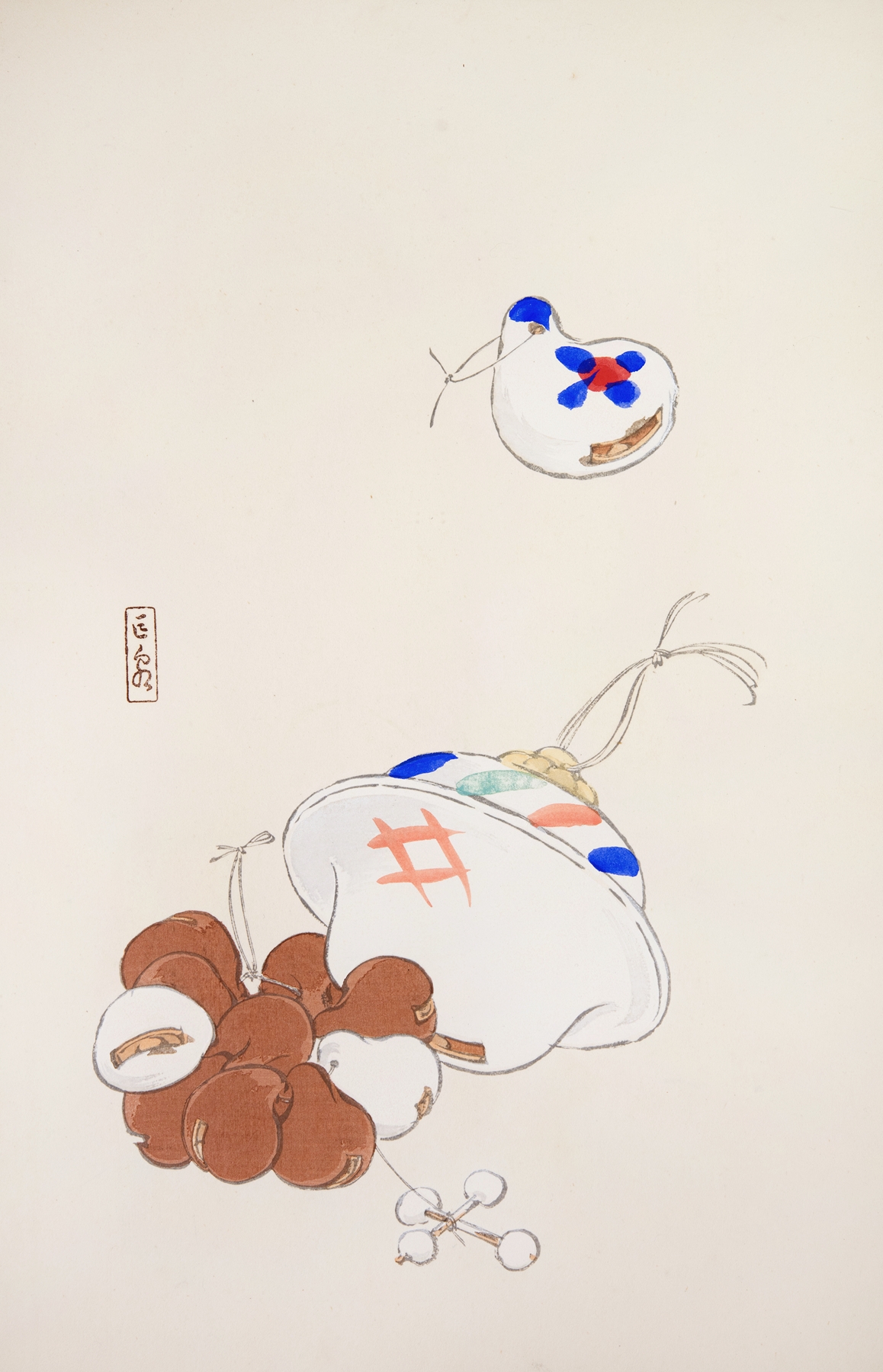 Kyosen’s Collected Illustrations of Japanese Toys Pl.008 by Kawasaki Kyosen