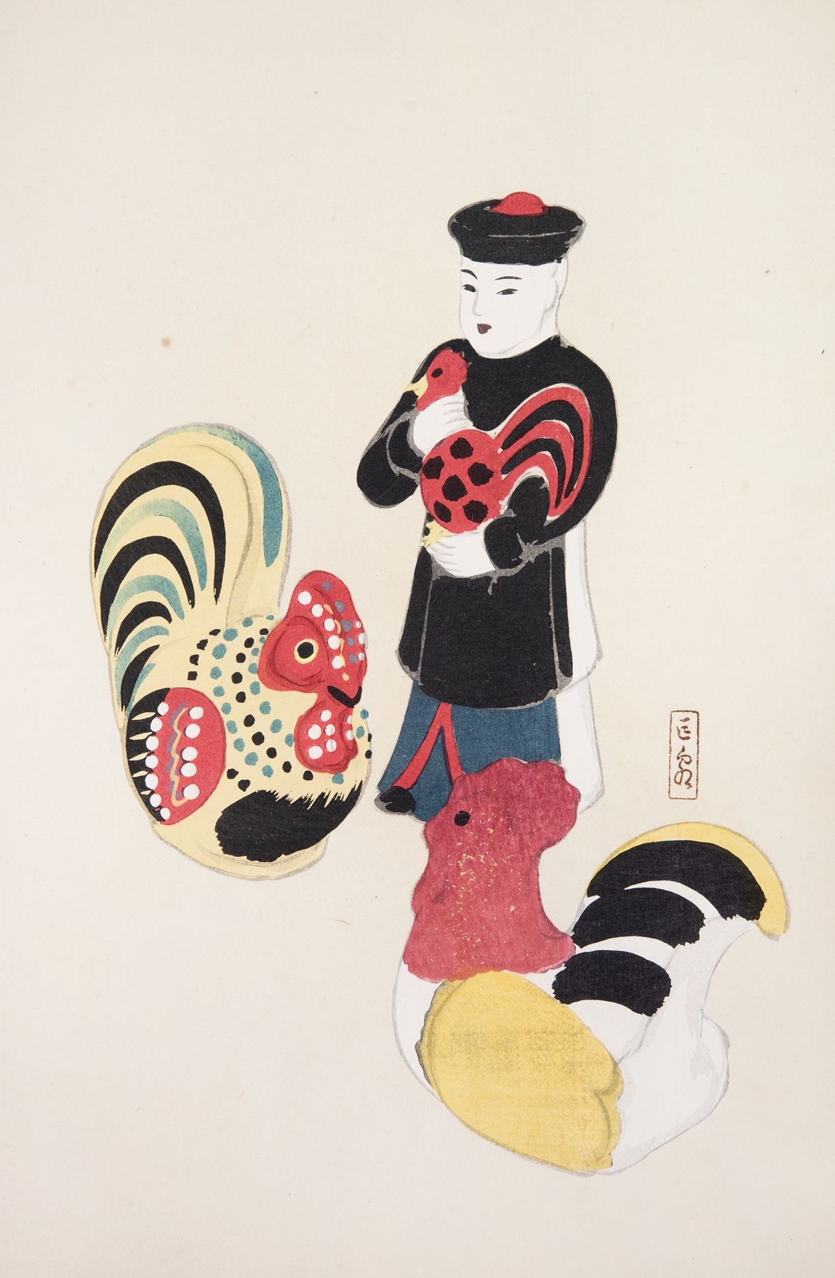 Kyosen’s Collected Illustrations of Japanese Toys Pl.067 by Kawasaki Kyosen