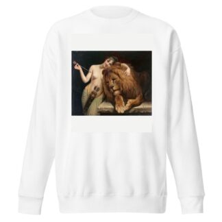 La déesse Diane et un lion by Angelo von Courten Sweatshirt