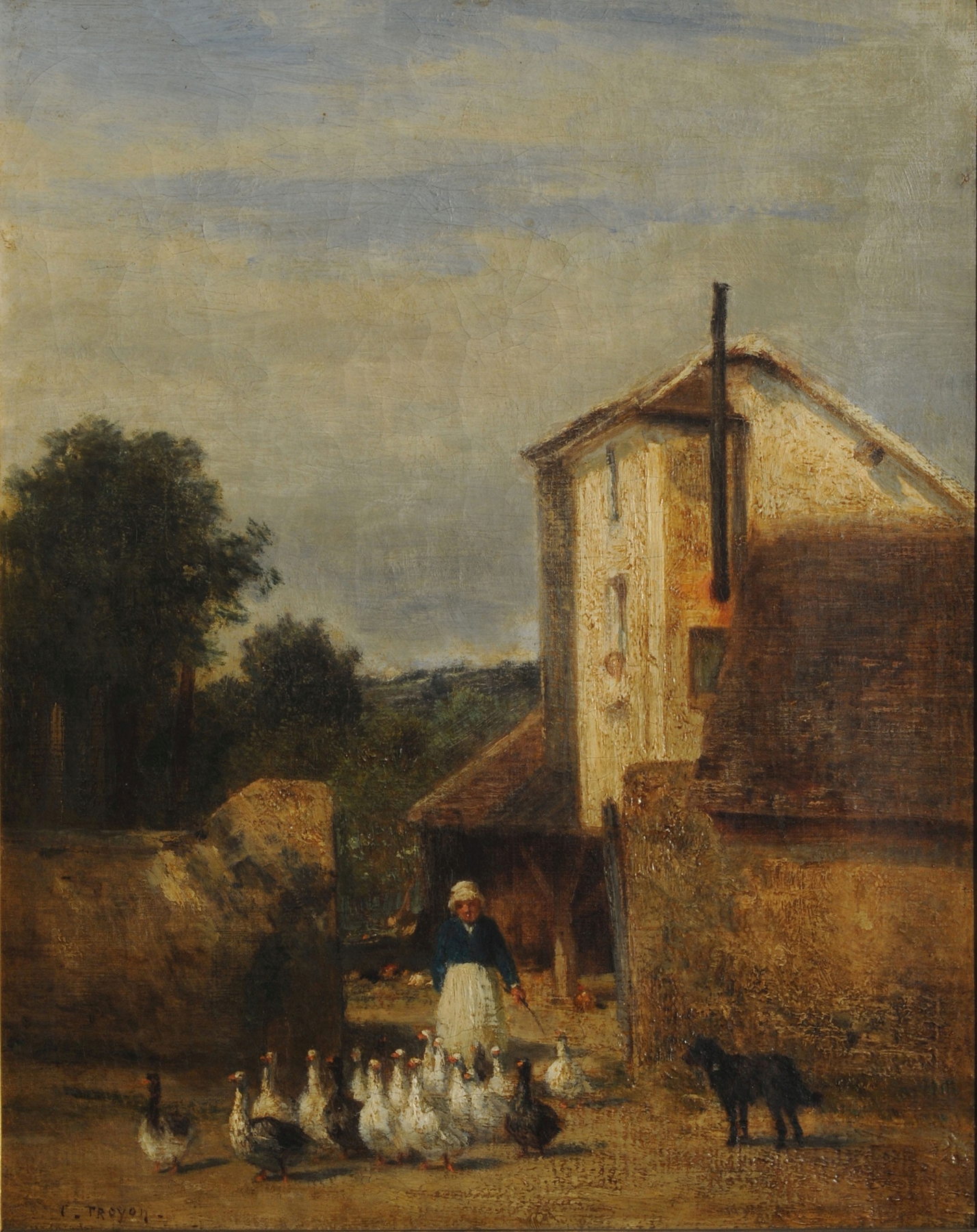 La gardeuse d’oies by Constant Troyon