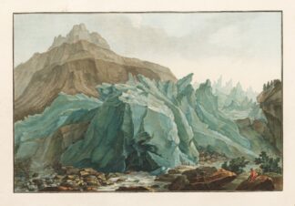 La Lutschinen sortant du Glacier inférieur du Grindelwald by Caspar Wolf