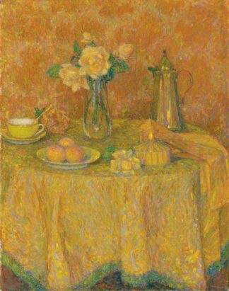 La table, harmonie jaune by Henri Le Sidaner