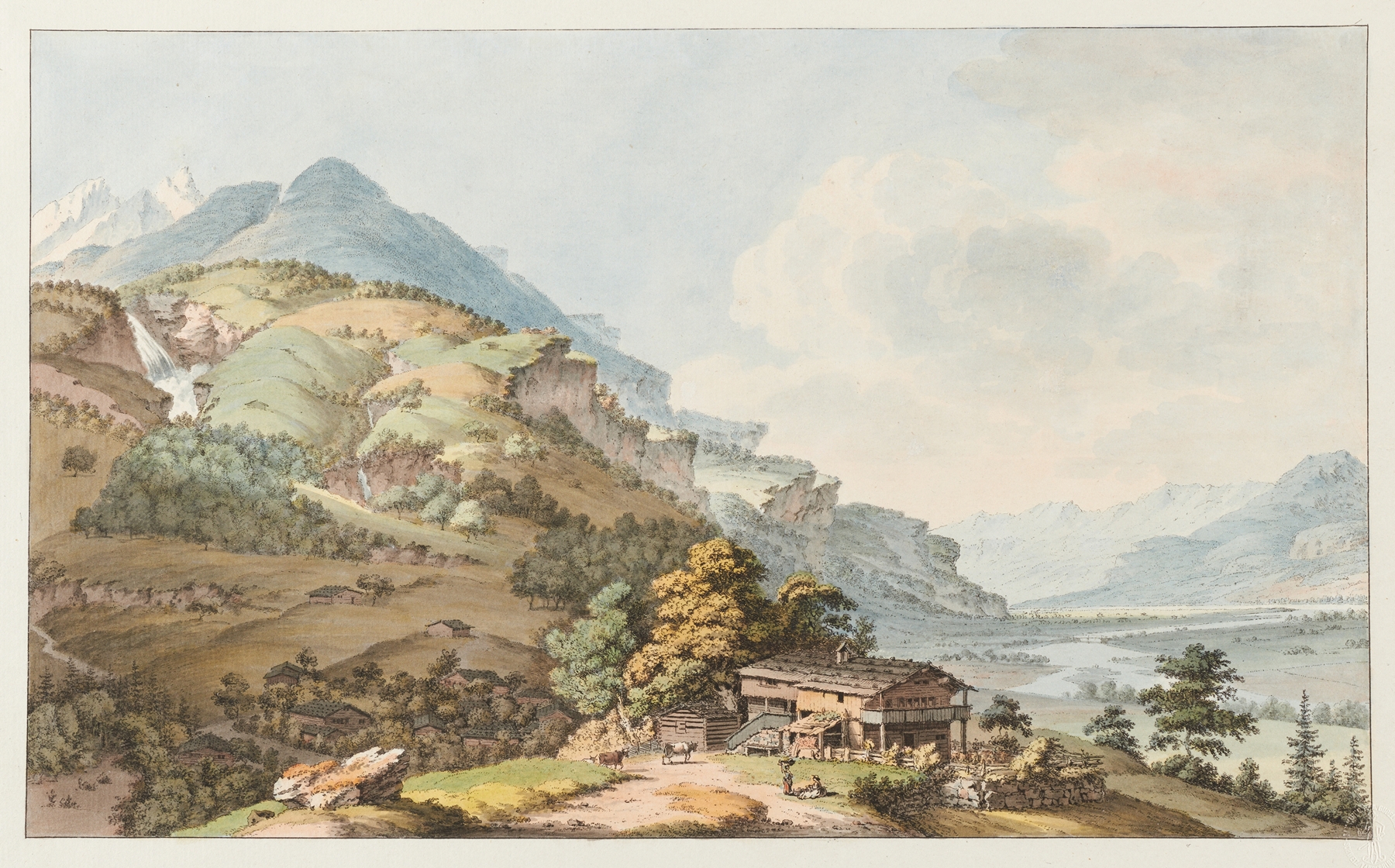 La Vallée Oberhasli by Johann Ludwig Aberli