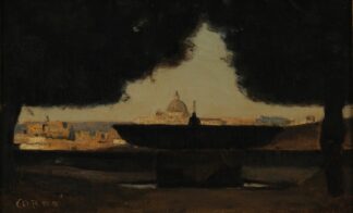 La vasque de la Villa Médicis by Jean-Baptiste-Camille Corot