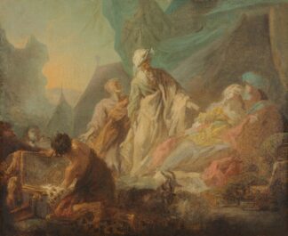 Laban Searching for His Stolen Gods by Augustin de Saint-Aubin