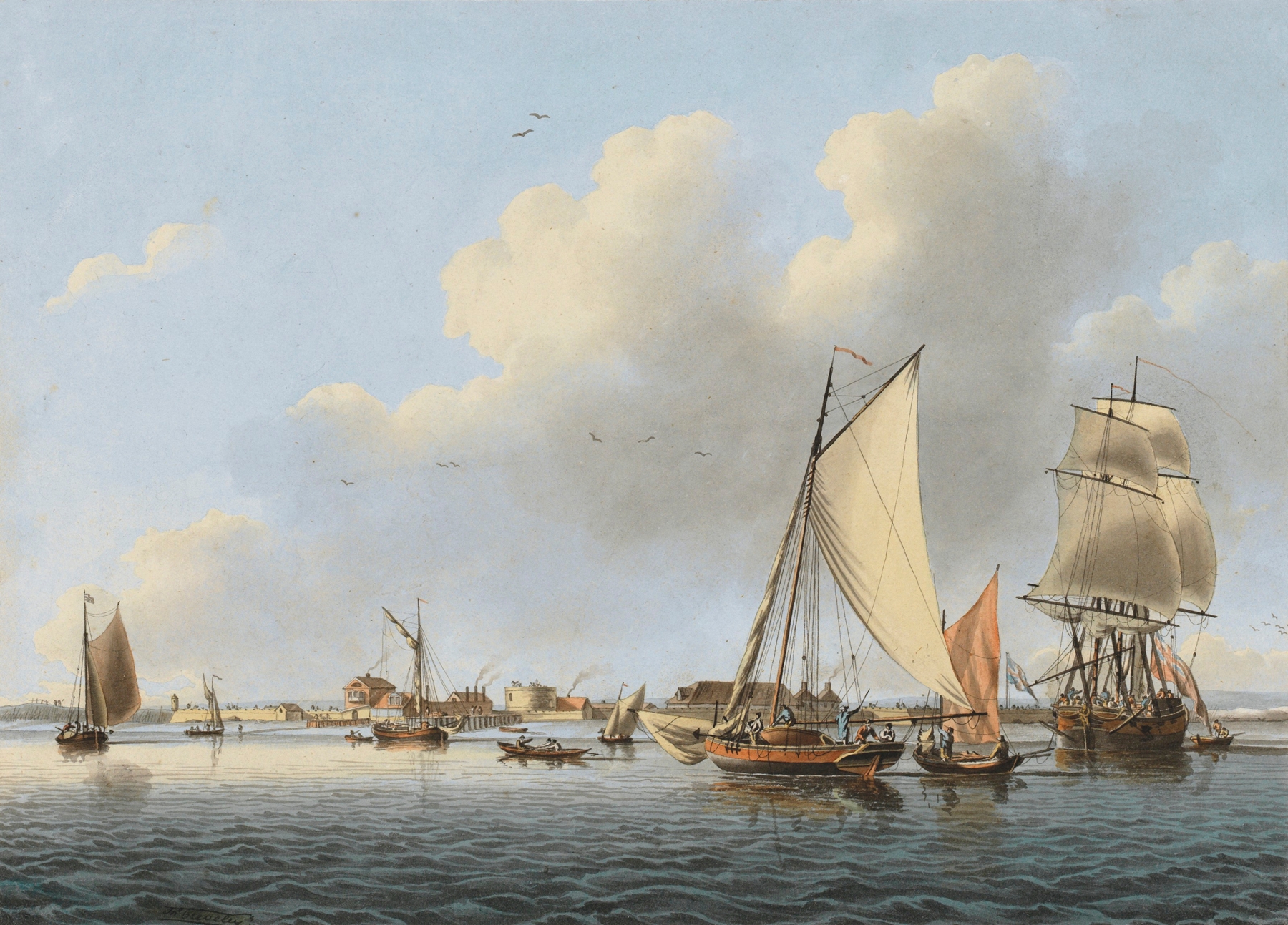 Landguard Fort, Harwich by John Cleveley the elder