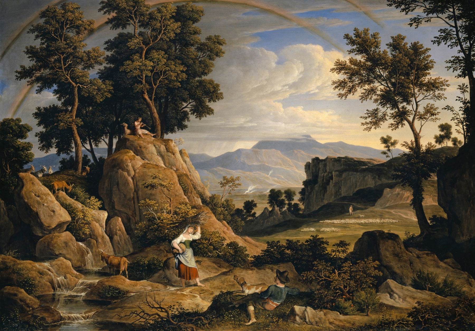 Landscape near Olevano with Rainbow by Joseph Anton Koch
