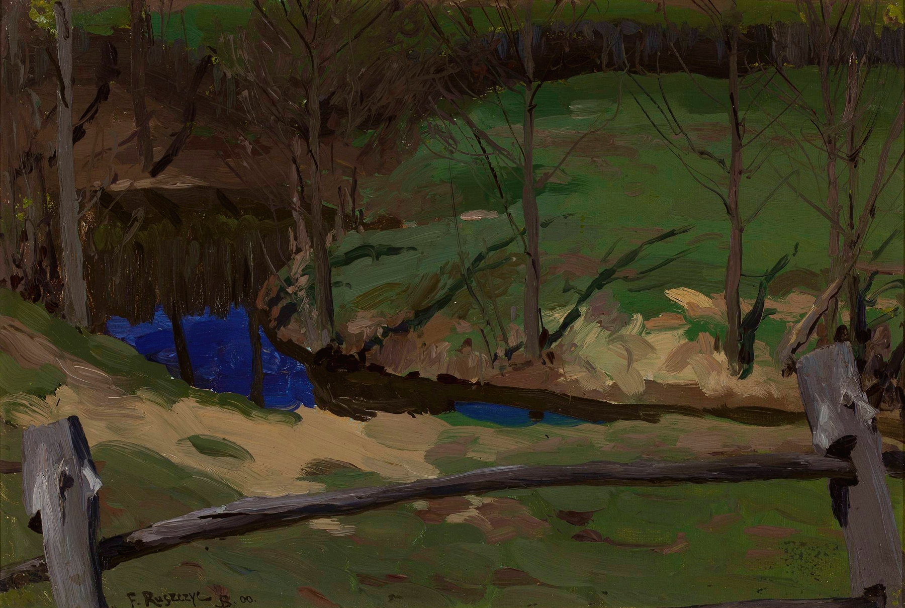 Landscape study in Bohdanów by Ferdynand Ruszczyc