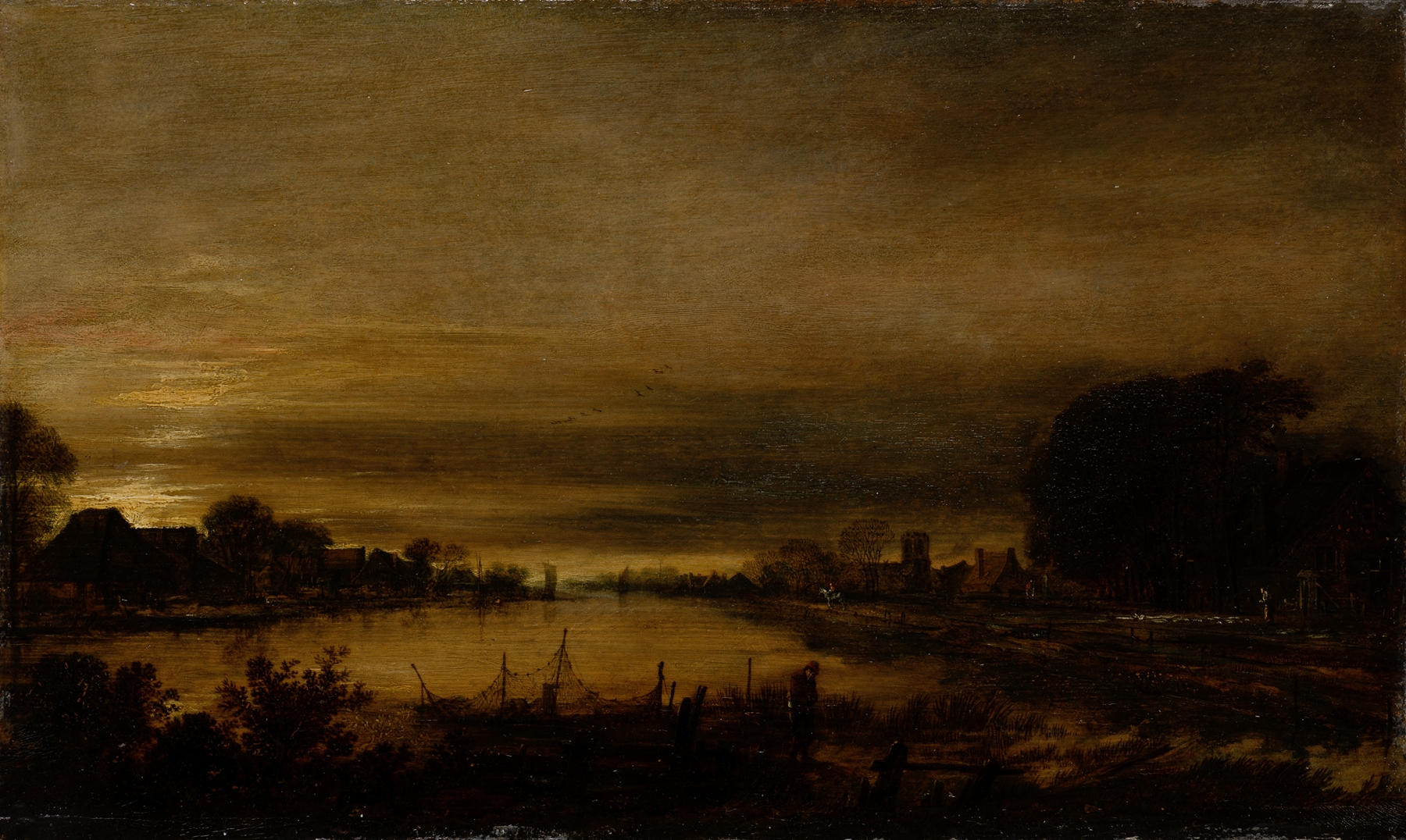 Landscape with Canal at Dusk by Aert van der Neer