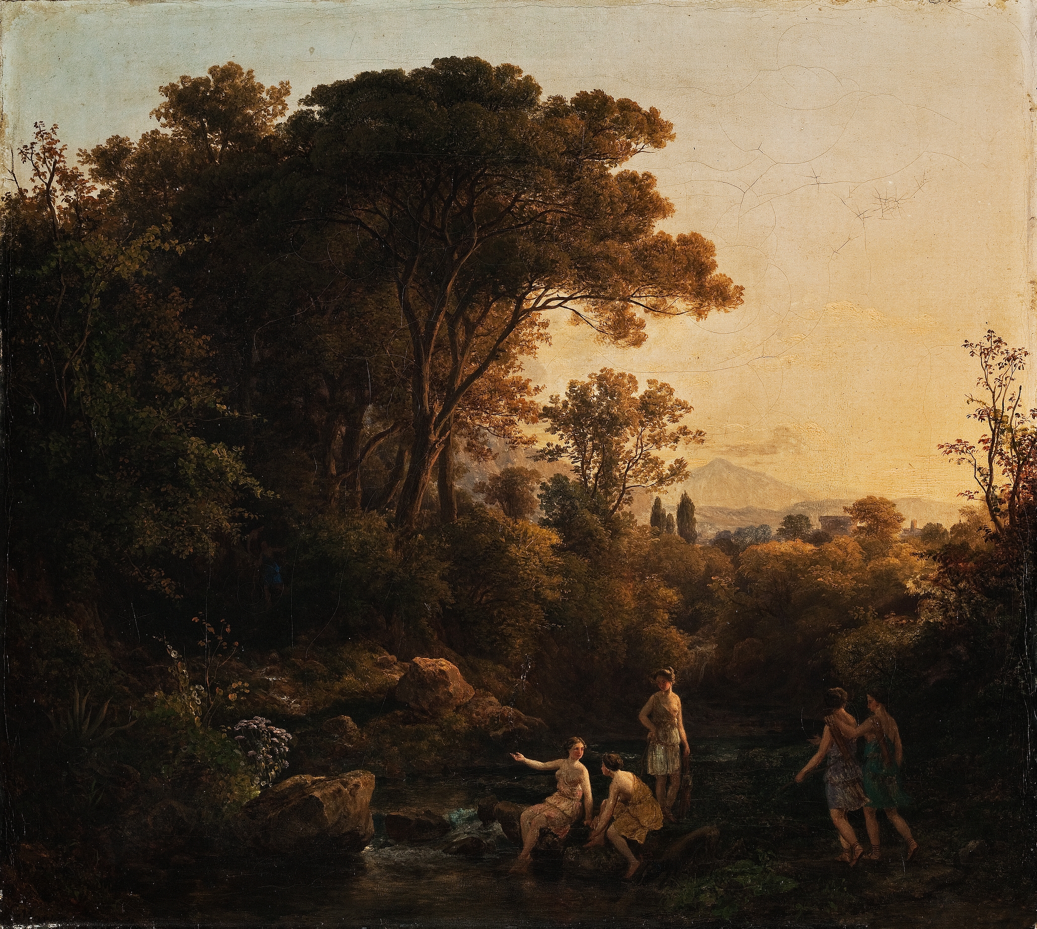 Landscape With Nymphs Bathing by Károly Markó