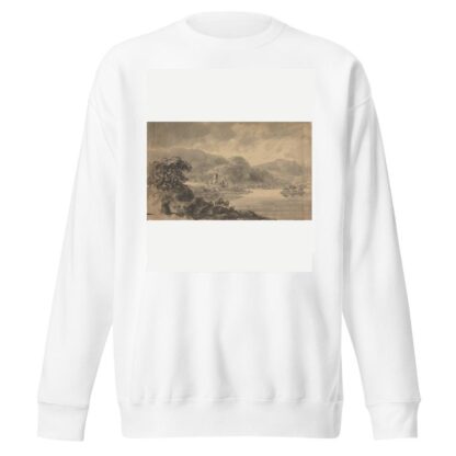 Landscape with River, Castle and Mountains by William Gilpin Sweatshirt