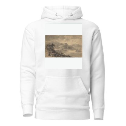Landscape with River, Castle and Mountains by William Gilpin Hoodie
