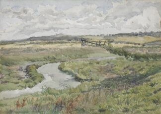 Landscape with stream by Mark Fisher