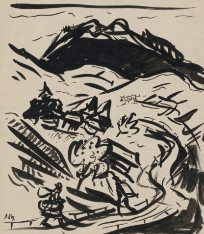 Landscape with two figures by Arnold Peter Weisz-Kubínčan T-Shirt