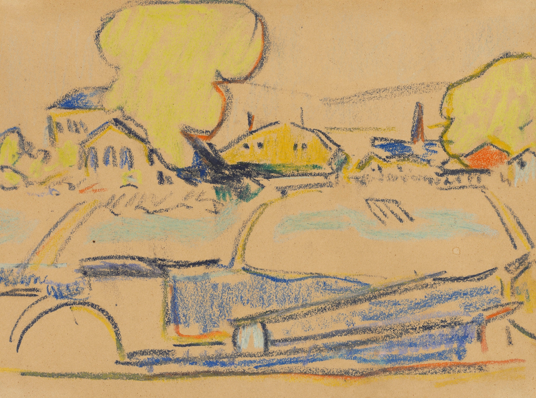 Landschaft bei Dresden by Ernst Ludwig Kirchner