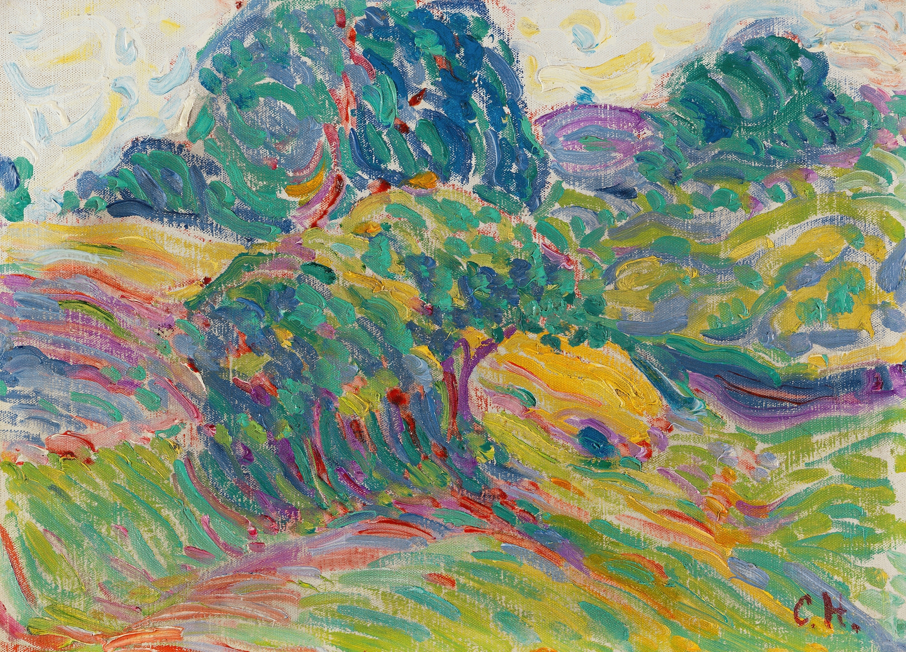 Landschaft bei Pretzfeld by Curt Herrmann