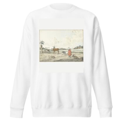 Landschap met boerin en vee by W. Barthautz Sweatshirt